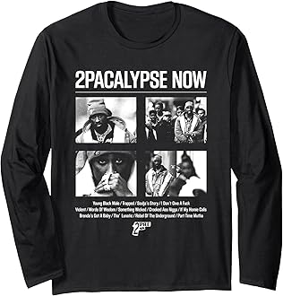 トップス ovy Long Sleeve T-shirt 2Pac kaja Tupac 2PAC Graphic Black Long Sleeve Single RED Rose Crew Neck